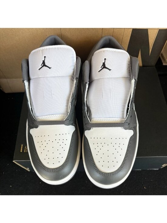 NEW Nike Air Jordan 1 Low Men\'s Size 11.5 White/Black Iron Grey 553558 152 main image 4